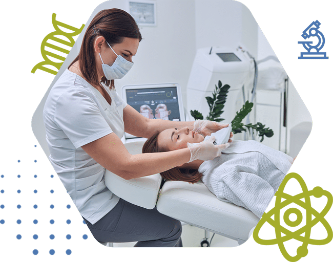 paitent taking dermatology precedure